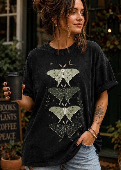Celestial Luna Moth Shirt ,Whimisgoth Clothing ,Gothic Clothes, Luna Moth Shirt ,Whimsigoth Mystical Moth Shirt ,Bug Shirt ,Entomology Gifts