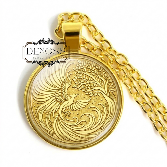 Celestial Phoenix Necklace,Rebirth Pendant