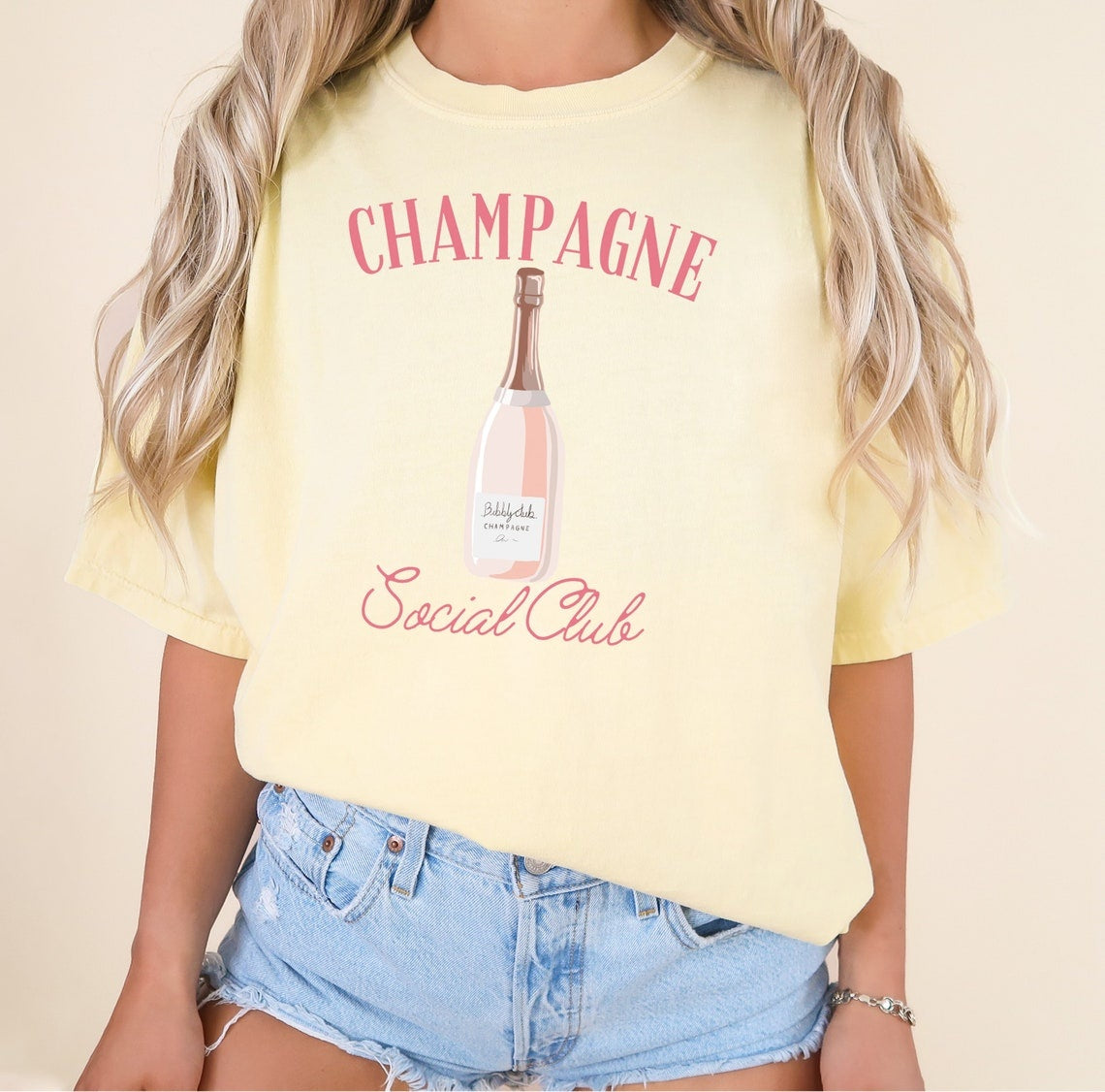 Champagne Social Club T-Shirt, Funny Graphic Tee, Brunch Shirt