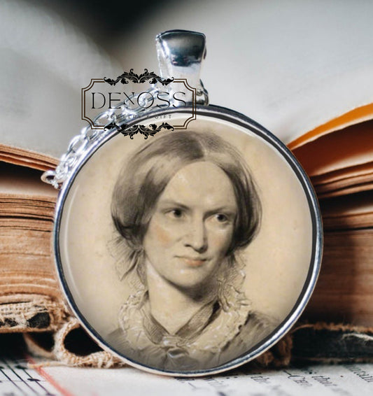 Charlotte Bronte Portrait Necklace,Literary Jewellery