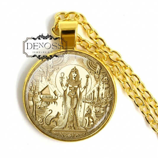 Cleopatra Pendant Egyptian Queen Necklace,Royalty Charm,Beauty Amulet