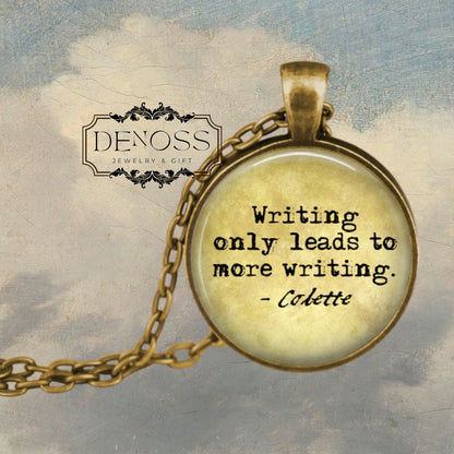 Colette Quote Necklace,Literary Jewelry Gift for Writer