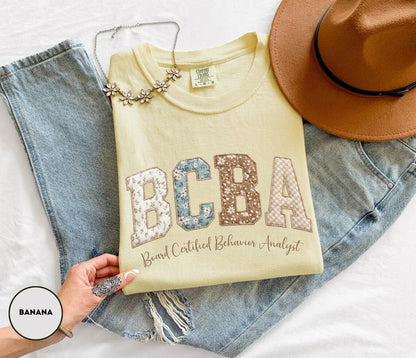 Comfort Colors BCBA Shirt, Board Certified Behavior Analyst Tee, Varsity Behavior Analyst T-shirt