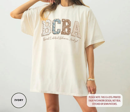 Comfort Colors BCBA Shirt, Board Certified Behavior Analyst Tee, Varsity Behavior Analyst T-shirt