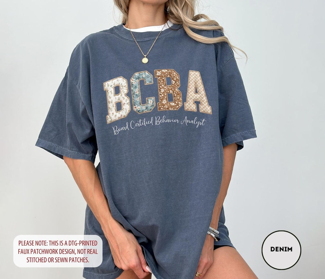 Comfort Colors BCBA Shirt, Board Certified Behavior Analyst Tee, Varsity Behavior Analyst T-shirt