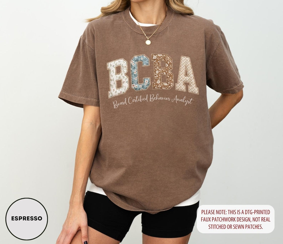 Comfort Colors BCBA Shirt, Board Certified Behavior Analyst Tee, Varsity Behavior Analyst T-shirt