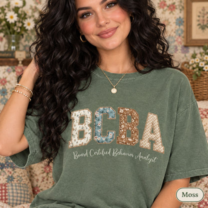 Comfort Colors BCBA Shirt, Board Certified Behavior Analyst Tee, Varsity Behavior Analyst T-shirt