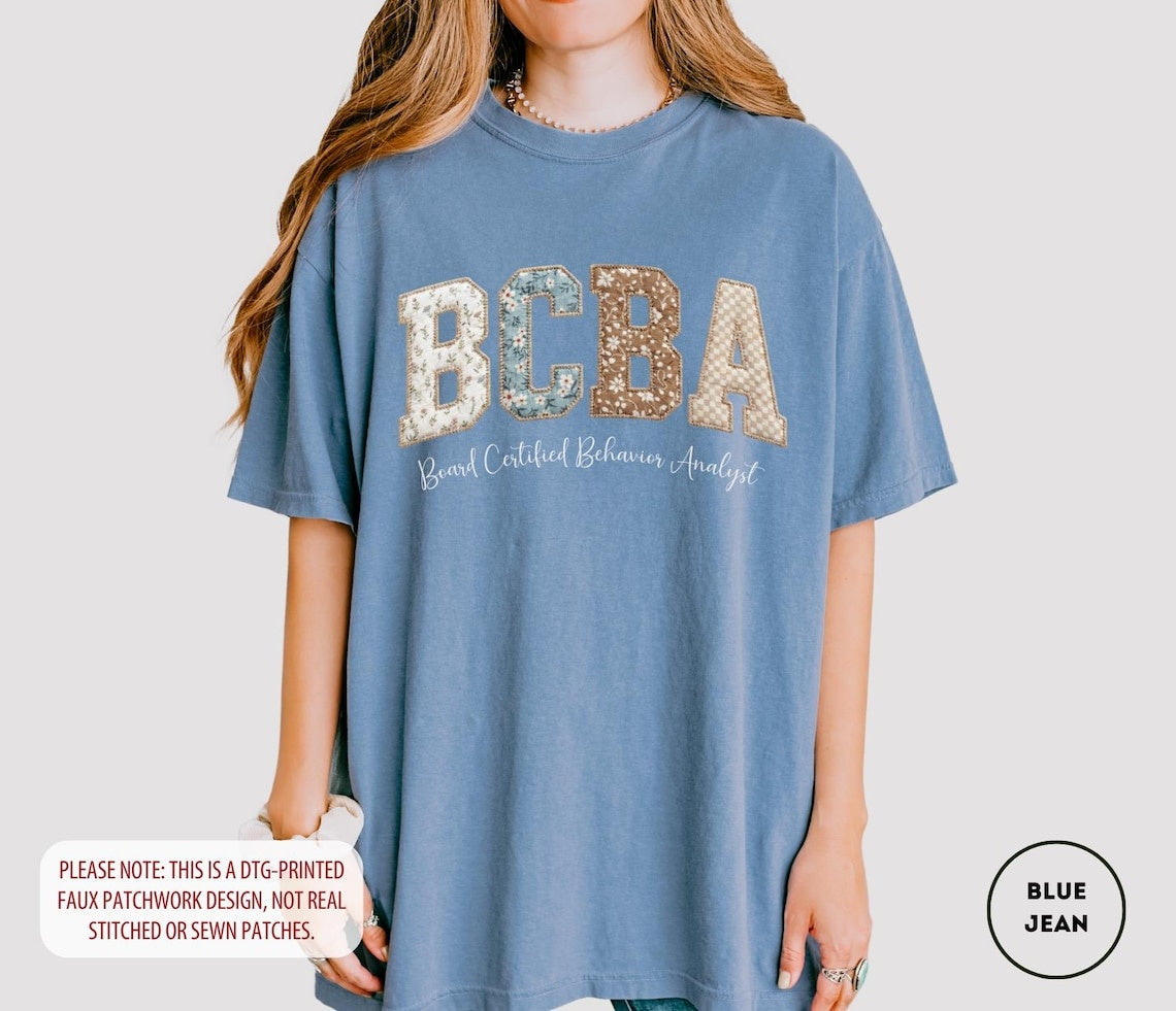 Comfort Colors BCBA Shirt, Board Certified Behavior Analyst Tee, Varsity Behavior Analyst T-shirt