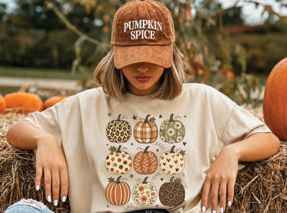 Comfort Colors Boho Pumpkin Tshirt,Cute Fall Pumpkin Shirt,Cute Autumn TShirt Thanksgiving T-Shirt
