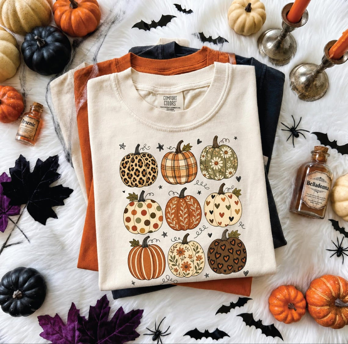 Comfort Colors Boho Pumpkin Tshirt,Cute Fall Pumpkin Shirt,Cute Autumn TShirt Thanksgiving T-Shirt