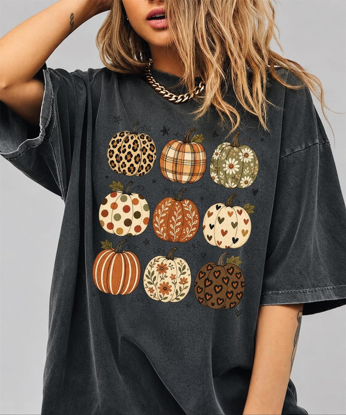 Comfort Colors Boho Pumpkin Tshirt,Cute Fall Pumpkin Shirt,Cute Autumn TShirt Thanksgiving T-Shirt