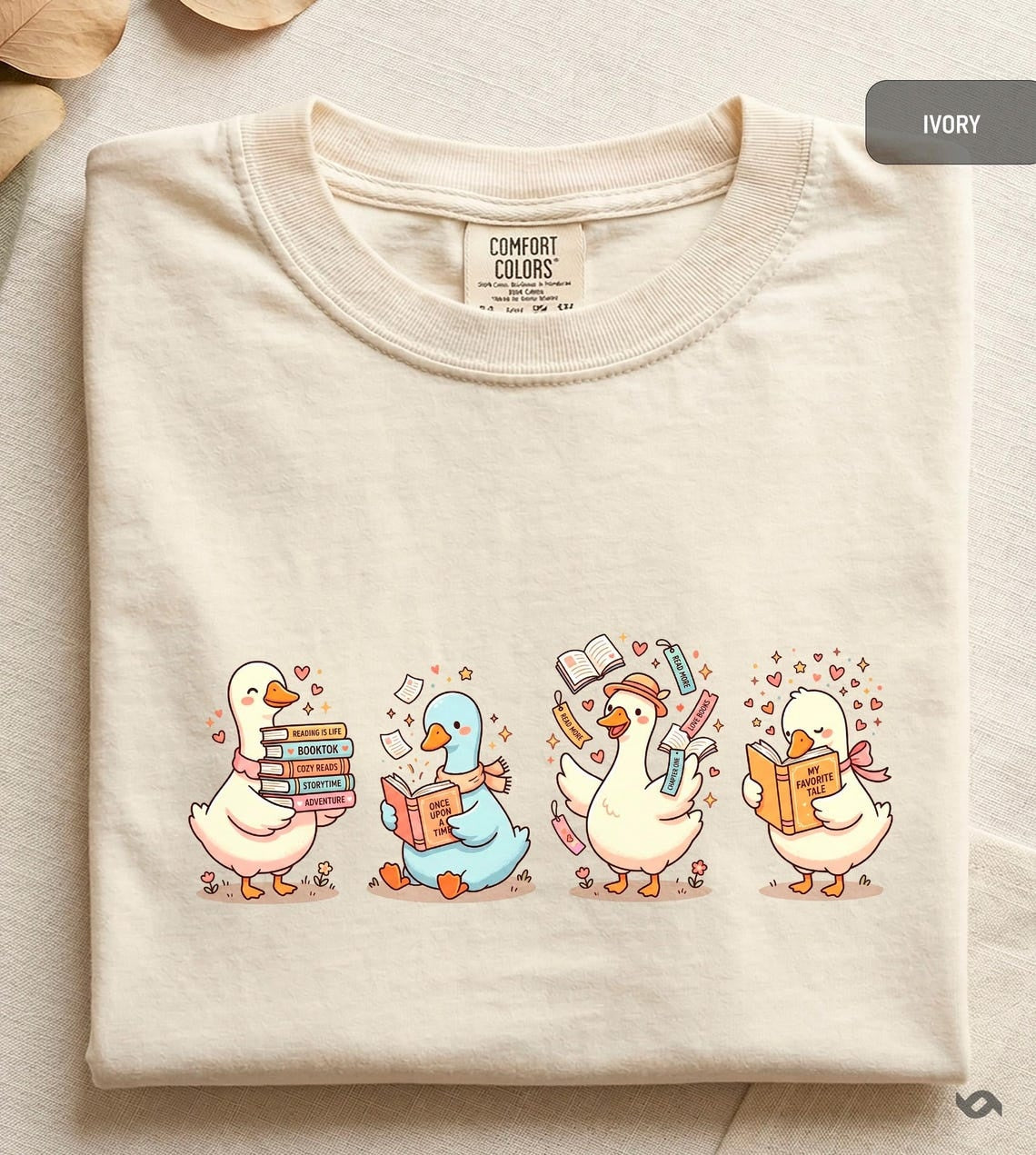 Comfort Colors Funny Bookish Shirt, Silly Goose Booktok Merch, Cozy Reader Gift, Cute Librarian Top