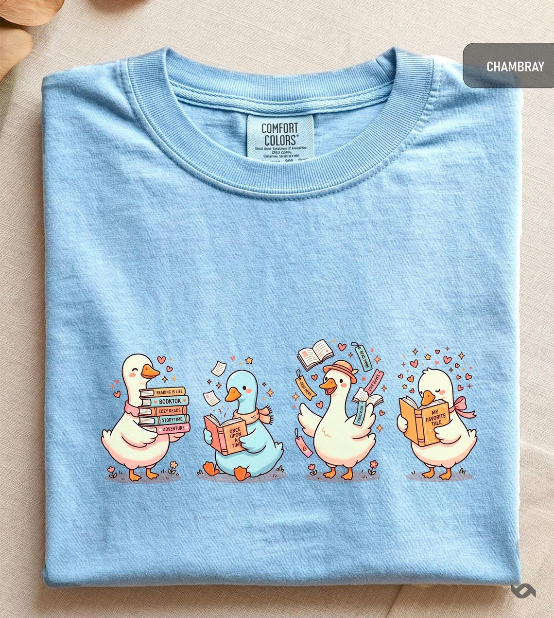 Comfort Colors Funny Bookish Shirt, Silly Goose Booktok Merch, Cozy Reader Gift, Cute Librarian Top