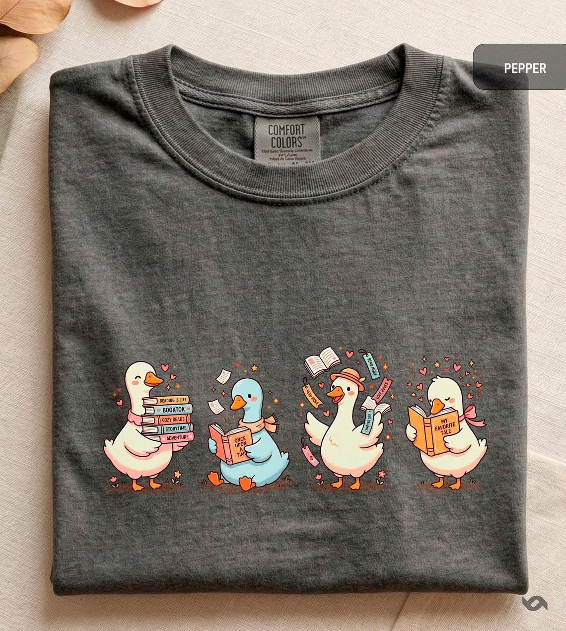Comfort Colors Funny Bookish Shirt, Silly Goose Booktok Merch, Cozy Reader Gift, Cute Librarian Top