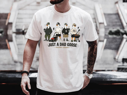 Comfort Colors Funny Dad Goose Tshirt, Just A Dad Goose Tee, Dad Life Shirt, Father Gift, Funny Goose Tee