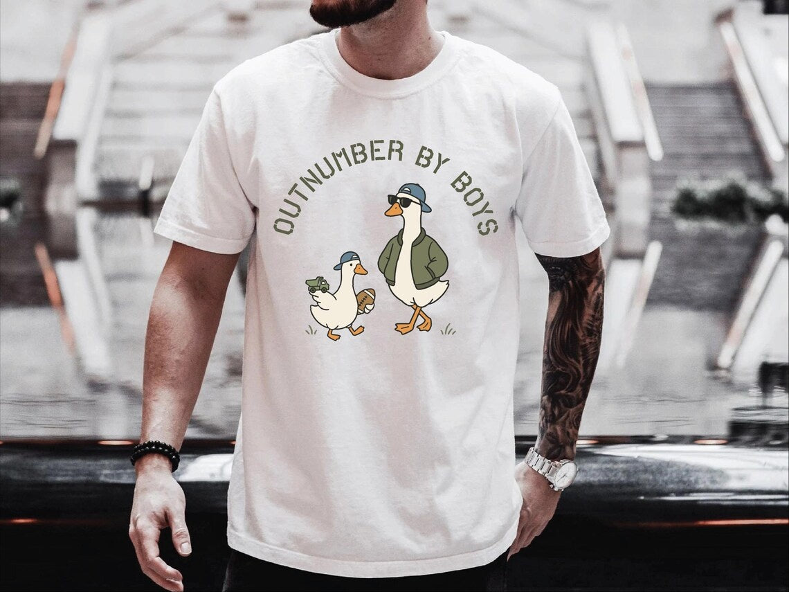 Comfort Colors Funny Dad Goose Tshirt, Son and Dad Shirt,Father’s Day Gift for Dad,