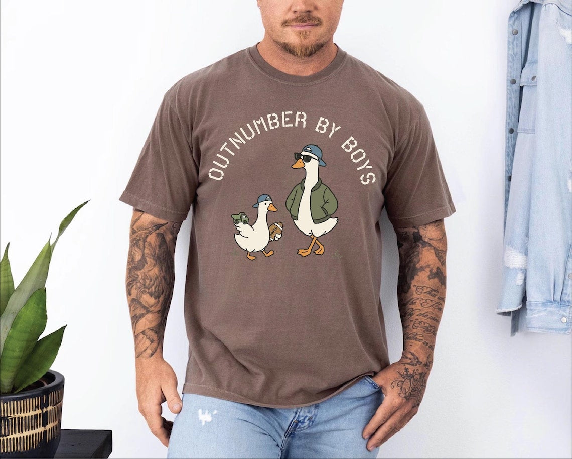 Comfort Colors Funny Dad Goose Tshirt, Son and Dad Shirt,Father’s Day Gift for Dad,