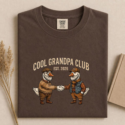 Comfort Colors Grandpa Est 2026 Tee, Goose Grandpa Tee, First Time Grandpa Tee, Cool Grandpa Club Tee, Funny Goose Tee, Grandpa to Be Gift - Denoss