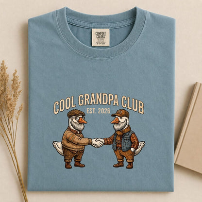 Comfort Colors Grandpa Est 2026 Tee, Goose Grandpa Tee, First Time Grandpa Tee, Cool Grandpa Club Tee, Funny Goose Tee, Grandpa to Be Gift - Denoss