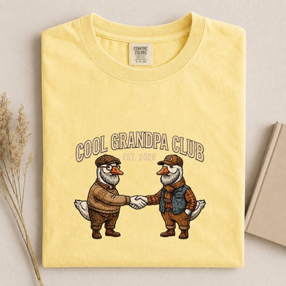 Comfort Colors Grandpa Est 2026 Tee, Goose Grandpa Tee, First Time Grandpa Tee, Cool Grandpa Club Tee, Funny Goose Tee, Grandpa to Be Gift - Denoss