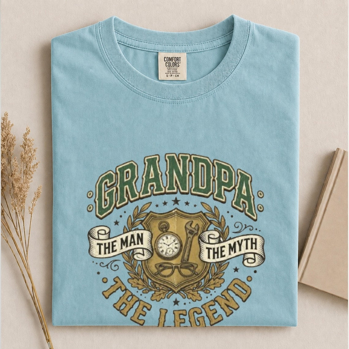 Comfort Colors Grandpa The Man The Myth The Legend Shirt, Grandpa T-Shirt, Gift for Grandpa, Father's Day Shirt, Grandpa Tee, Papa Gift - Denoss
