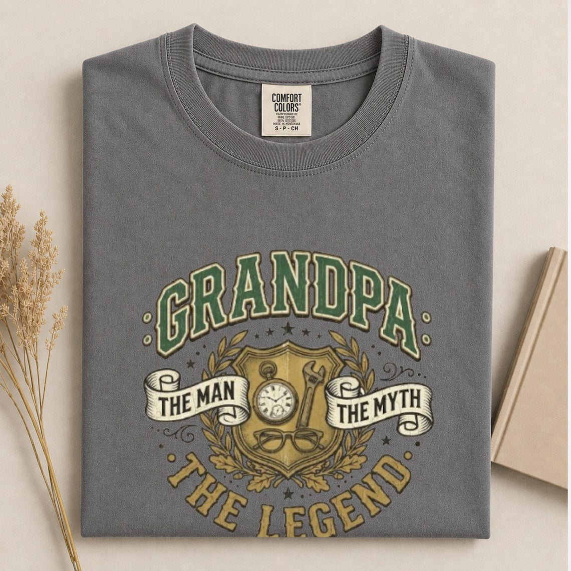 Comfort Colors Grandpa The Man The Myth The Legend Shirt, Grandpa T-Shirt, Gift for Grandpa, Father's Day Shirt, Grandpa Tee, Papa Gift - Denoss