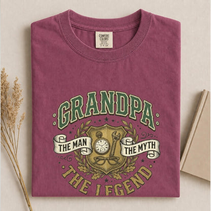 Comfort Colors Grandpa The Man The Myth The Legend Shirt, Grandpa T-Shirt, Gift for Grandpa, Father's Day Shirt, Grandpa Tee, Papa Gift - Denoss