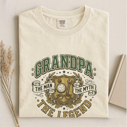 Comfort Colors Grandpa The Man The Myth The Legend Shirt, Grandpa T-Shirt, Gift for Grandpa, Father's Day Shirt, Grandpa Tee, Papa Gift - Denoss