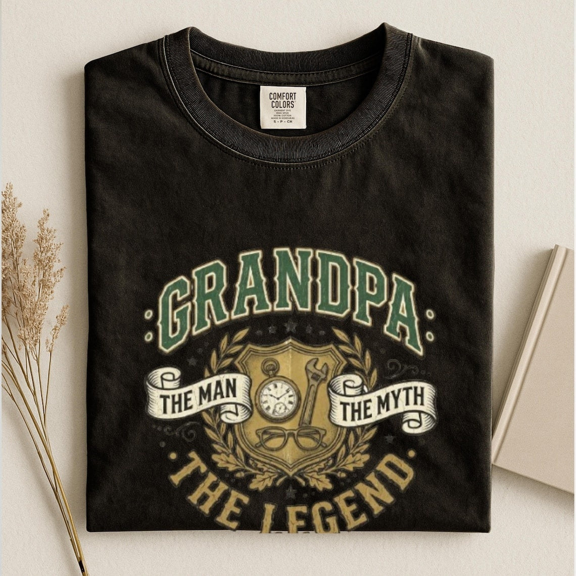 Comfort Colors Grandpa The Man The Myth The Legend Shirt, Grandpa T-Shirt, Gift for Grandpa, Father's Day Shirt, Grandpa Tee, Papa Gift - Denoss