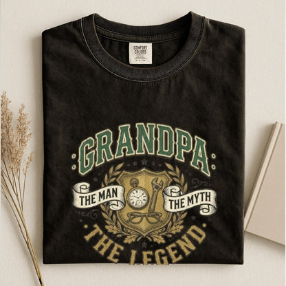 Comfort Colors Grandpa The Man The Myth The Legend Shirt, Grandpa T-Shirt, Gift for Grandpa, Father's Day Shirt, Grandpa Tee, Papa Gift - Denoss