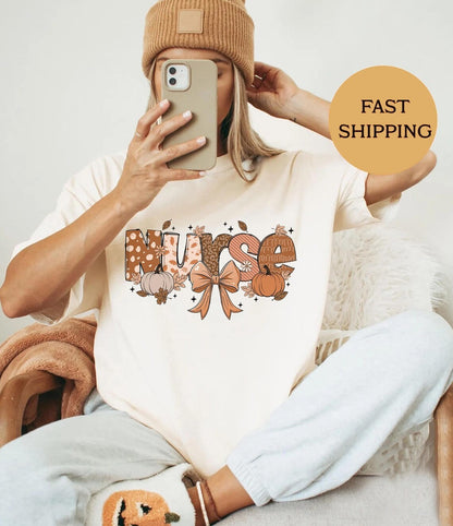 Comfort Colors Halloween Nurse Tshirt,Halloween Nursing Tee,Nurse Fall Shirt,