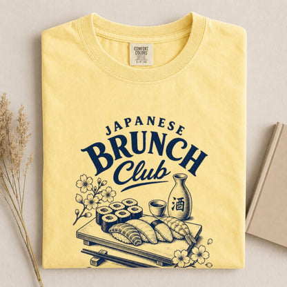 Comfort Colors Japanese Brunch Club Shirt, Sushi and Sake Sundays Tee, Japanese Food Lover Tee, Sushi Lover Gift, Japan Aesthetic T-Shirt - Denoss