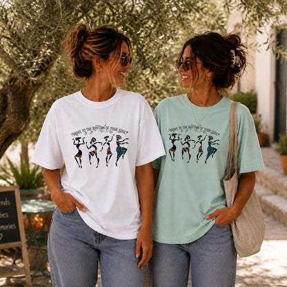 Comfort Colors Move To The Rhythm Of Your Soul T-Shirt, African Dancers Shirt, Boho Tribal Tee, Afrocentric Clothing, Gift For Dancer - Denoss