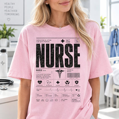 Comfort Colors Nursing Student T-Shirt, Nurse Tee, RN Appreciation Gift, Nursing Graduation Tee, Cute Nurse Life Tee, Healthcare Worker Tee - Denoss