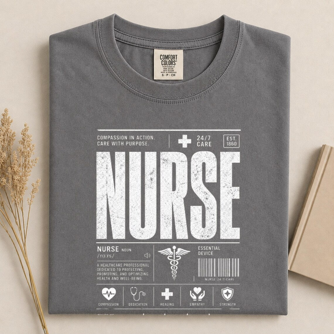 Comfort Colors Nursing Student T-Shirt, Nurse Tee, RN Appreciation Gift, Nursing Graduation Tee, Cute Nurse Life Tee, Healthcare Worker Tee - Denoss