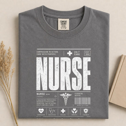 Comfort Colors Nursing Student T-Shirt, Nurse Tee, RN Appreciation Gift, Nursing Graduation Tee, Cute Nurse Life Tee, Healthcare Worker Tee - Denoss