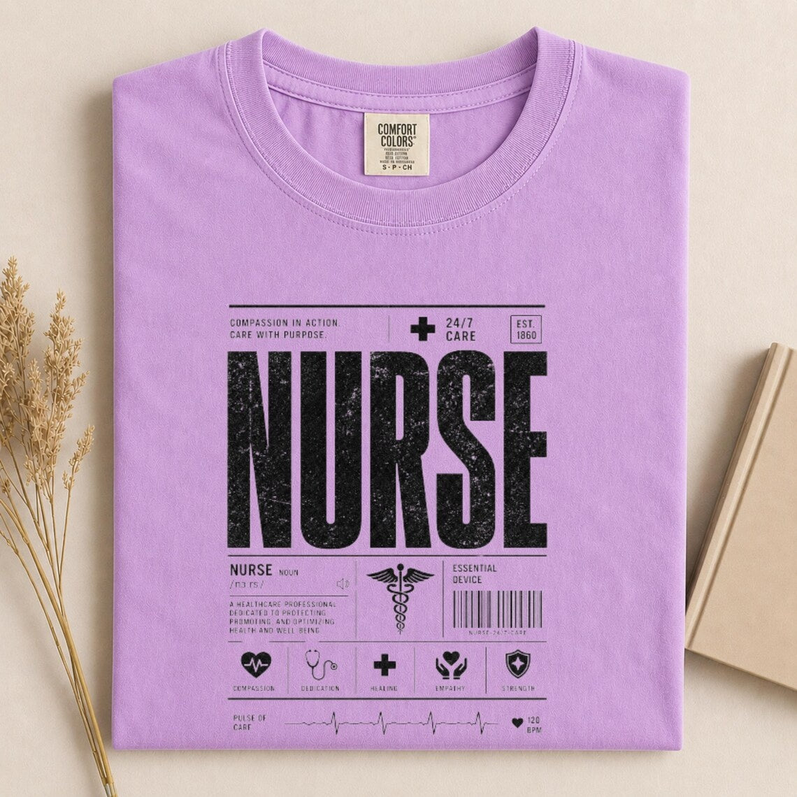 Comfort Colors Nursing Student T-Shirt, Nurse Tee, RN Appreciation Gift, Nursing Graduation Tee, Cute Nurse Life Tee, Healthcare Worker Tee - Denoss
