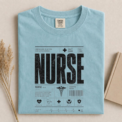 Comfort Colors Nursing Student T-Shirt, Nurse Tee, RN Appreciation Gift, Nursing Graduation Tee, Cute Nurse Life Tee, Healthcare Worker Tee - Denoss