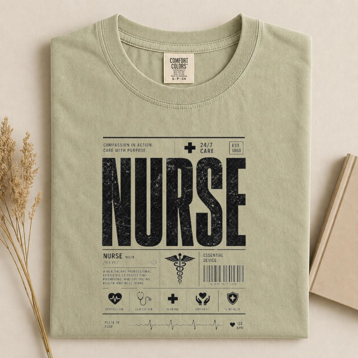 Comfort Colors Nursing Student T-Shirt, Nurse Tee, RN Appreciation Gift, Nursing Graduation Tee, Cute Nurse Life Tee, Healthcare Worker Tee - Denoss