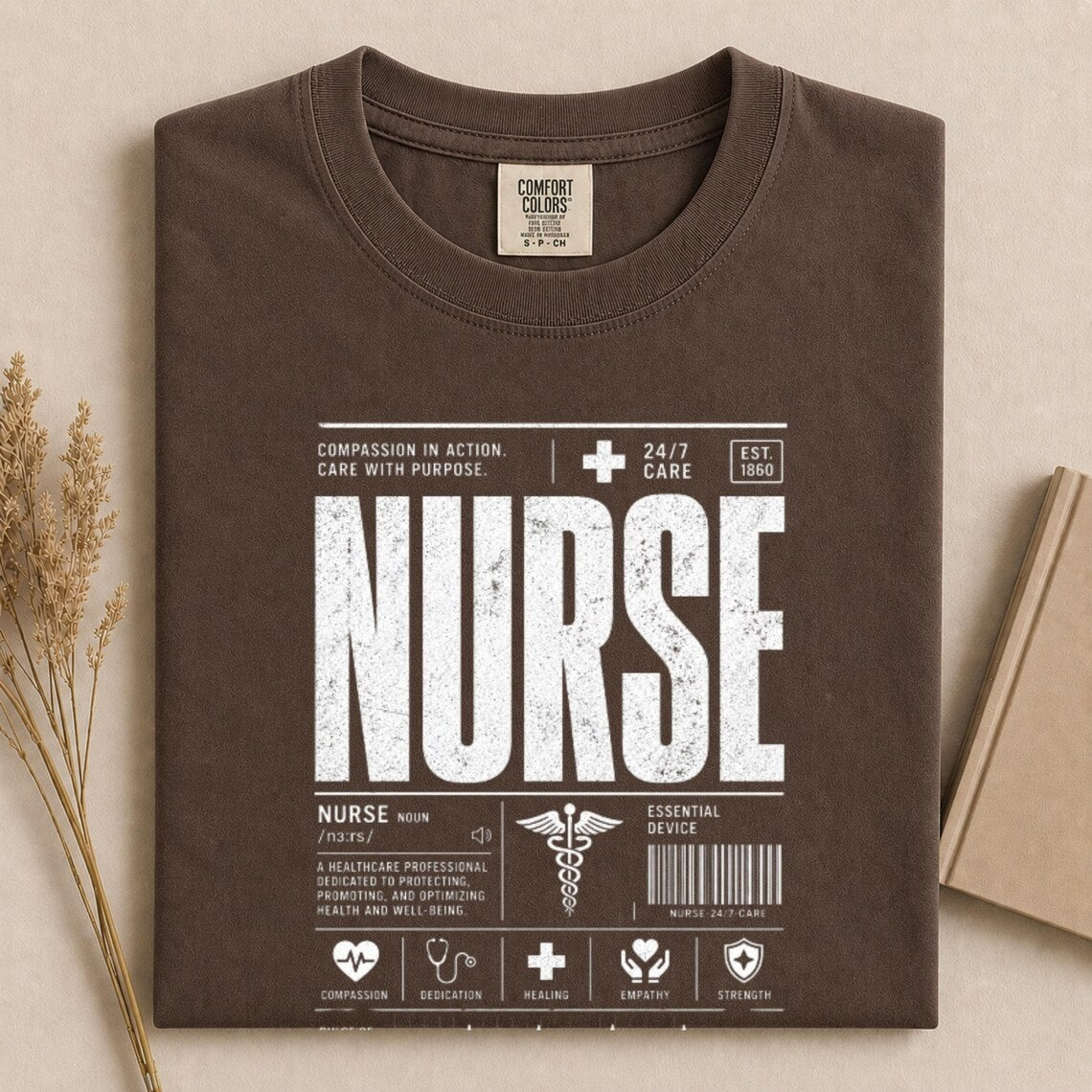 Comfort Colors Nursing Student T-Shirt, Nurse Tee, RN Appreciation Gift, Nursing Graduation Tee, Cute Nurse Life Tee, Healthcare Worker Tee - Denoss
