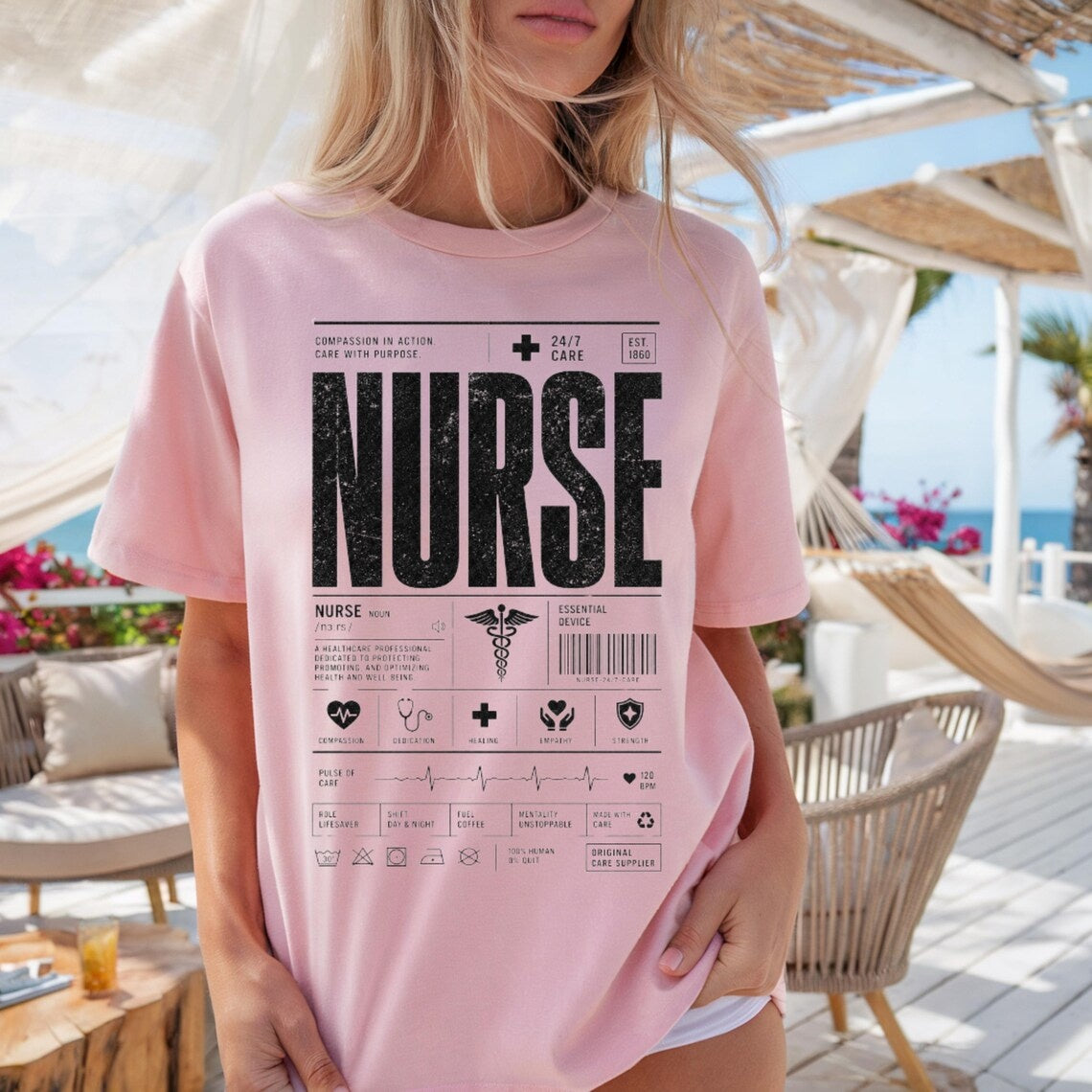 Comfort Colors Nursing Student T-Shirt, Nurse Tee, RN Appreciation Gift, Nursing Graduation Tee, Cute Nurse Life Tee, Healthcare Worker Tee - Denoss