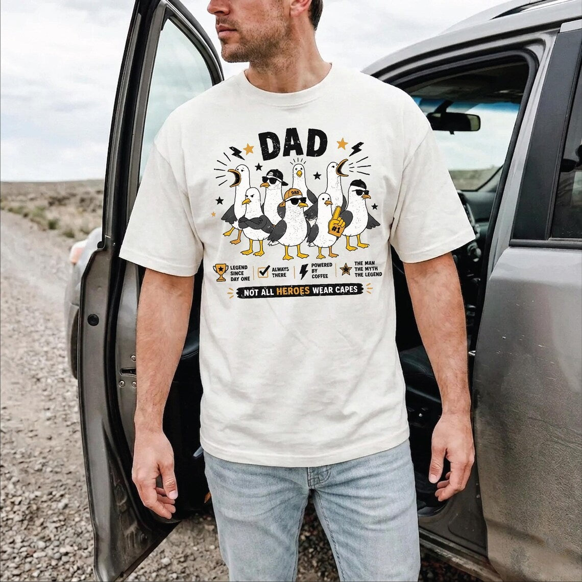 Comfort Colors Seagull Dad Dad Dad Tshirt, Funny Father's Day Gift For Dad, Dad Shirt,