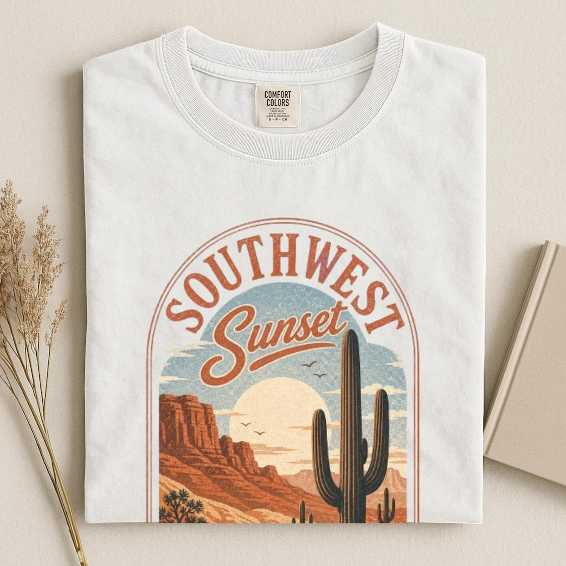 Comfort Colors Southwest Sunset Adventure Shirt, Desert Landscape Tee, Cactus Sunset Tee, National Park Inspired Shirt, Adventure Lover Gift
