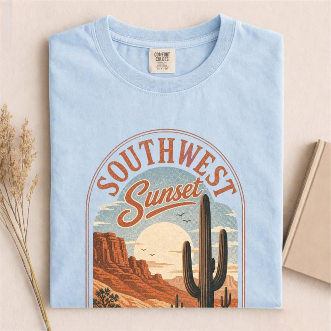 Comfort Colors Southwest Sunset Adventure Shirt, Desert Landscape Tee, Cactus Sunset Tee, National Park Inspired Shirt, Adventure Lover Gift