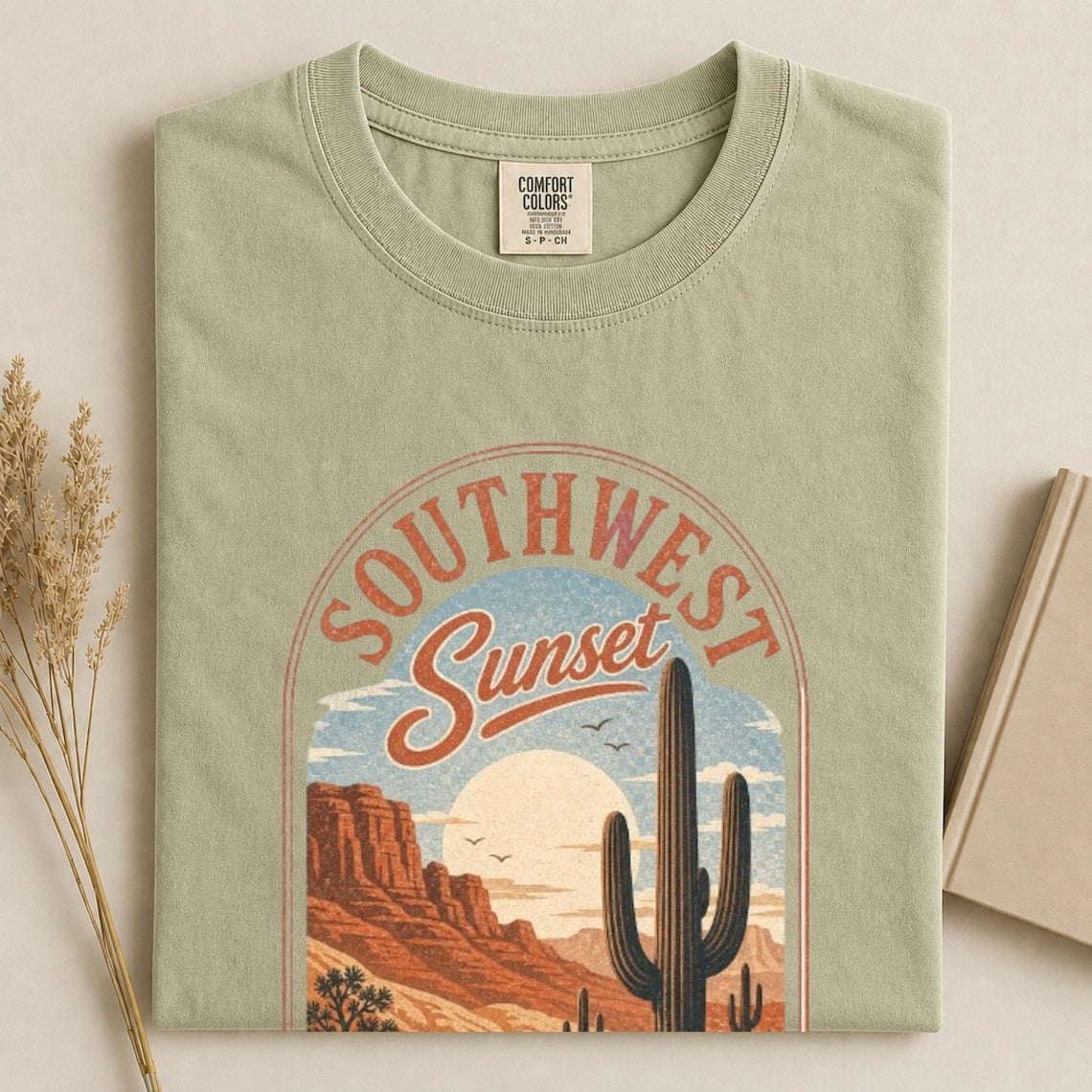 Comfort Colors Southwest Sunset Adventure Shirt, Desert Landscape Tee, Cactus Sunset Tee, National Park Inspired Shirt, Adventure Lover Gift