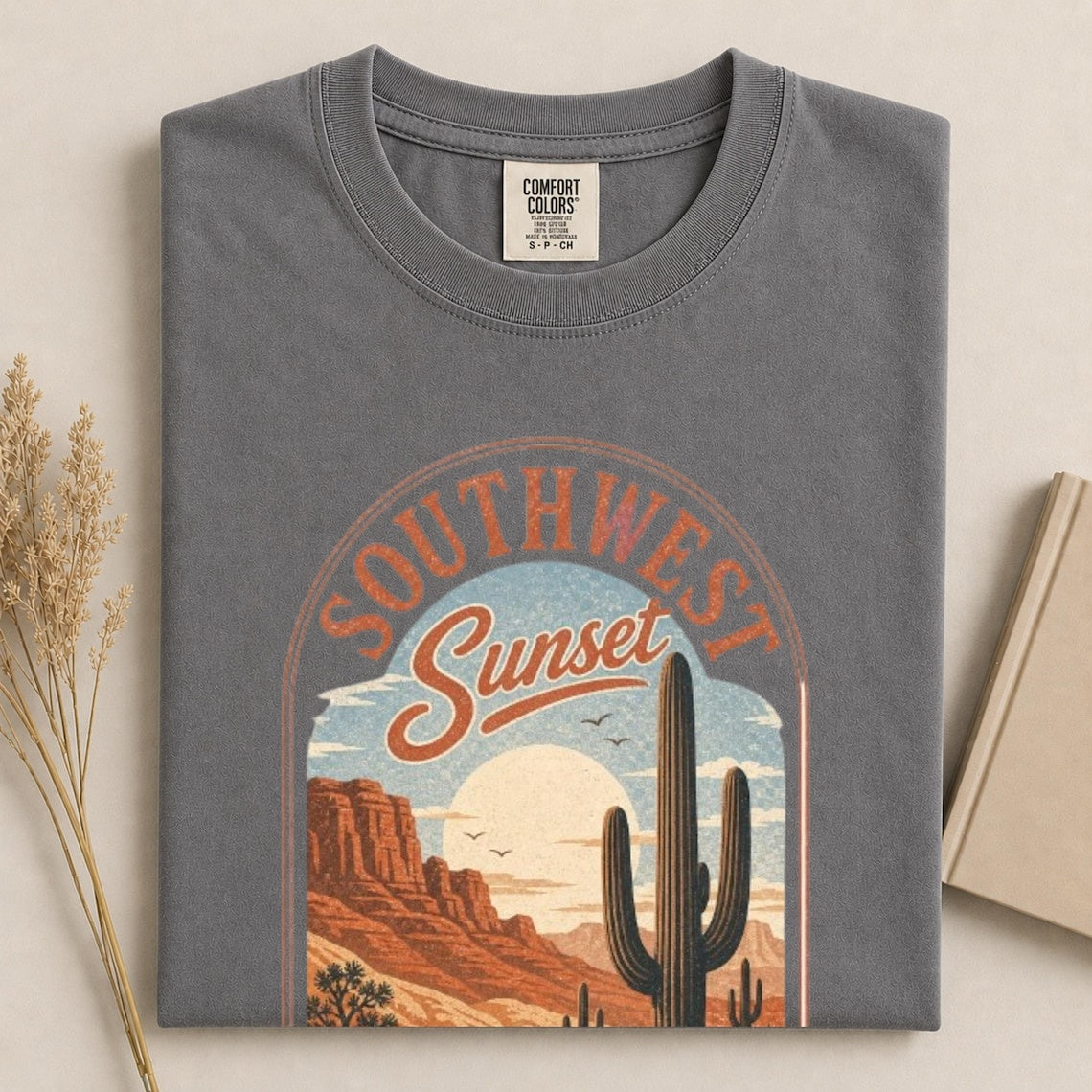 Comfort Colors Southwest Sunset Adventure Shirt, Desert Landscape Tee, Cactus Sunset Tee, National Park Inspired Shirt, Adventure Lover Gift