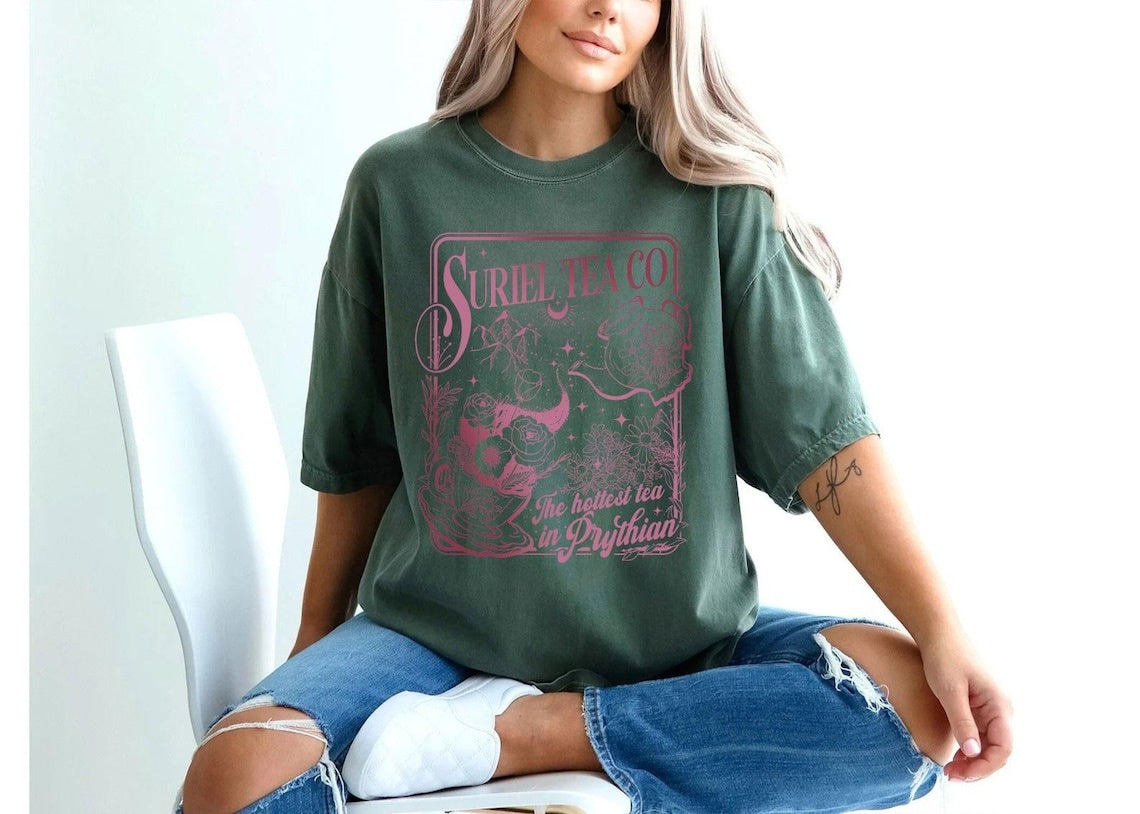 Comfort Colors Suriel Tea Co T-shirt,ACOTAR Suriel Tea Shirt,Velaris Tee,A Court Of Thorns and Roses,SJM Merch,