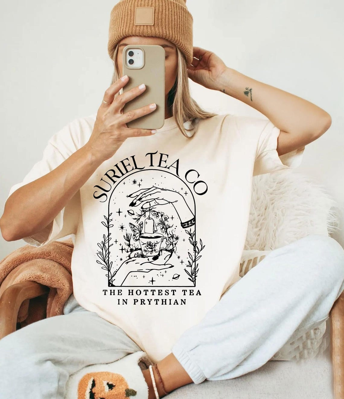 Comfort Colors Suriel Tea Co T-shirt,A Court Of Thorns and Roses,ACOTAR Suriel Tea Shirt,Velaris Tee,SJM Merch,