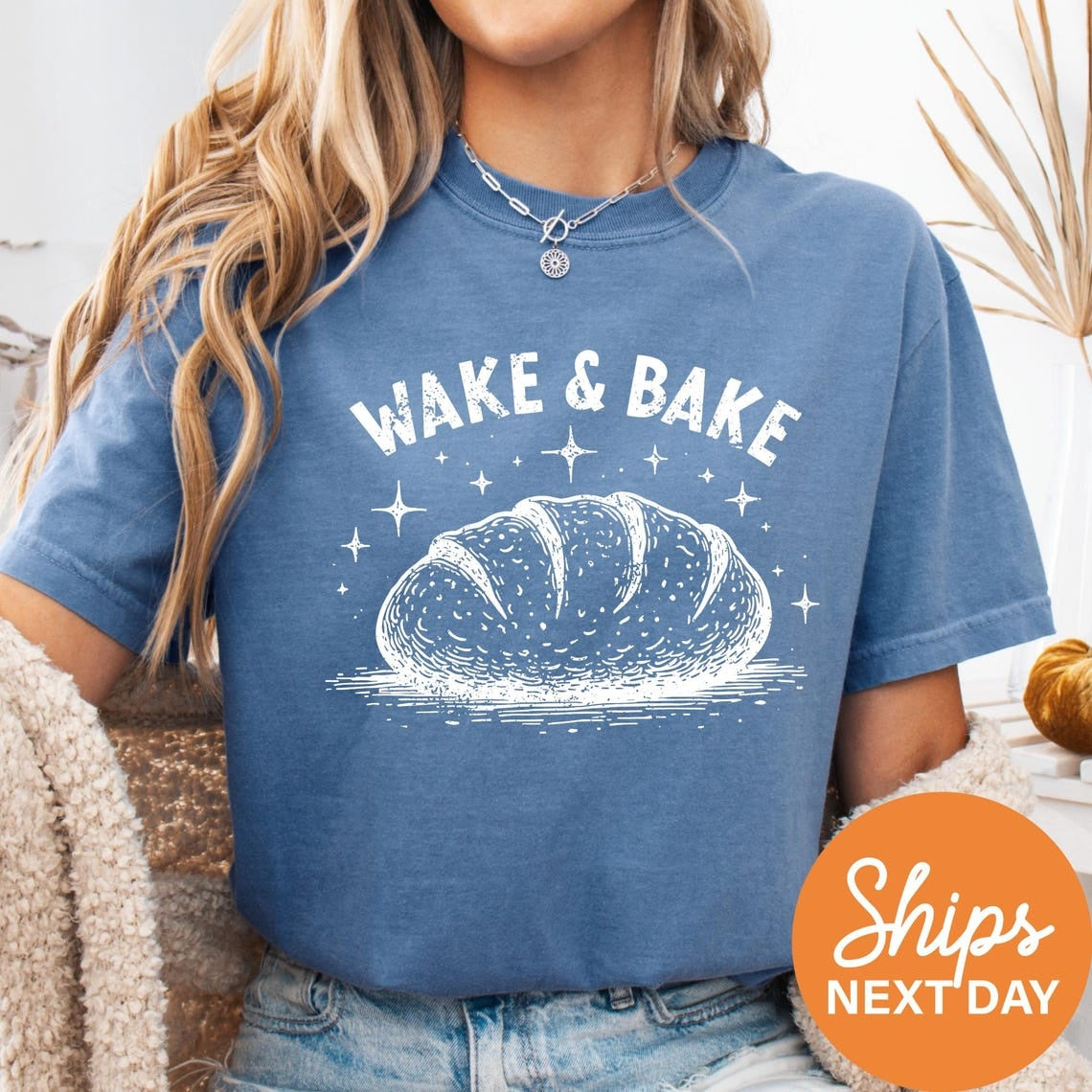 Comfort Colors Wake and Bake Shirt, Funny Sourdough Shirt, Bakers T-Shirt, Sourdough Starter Tee, Funny Bread Shirt, Gift for Her