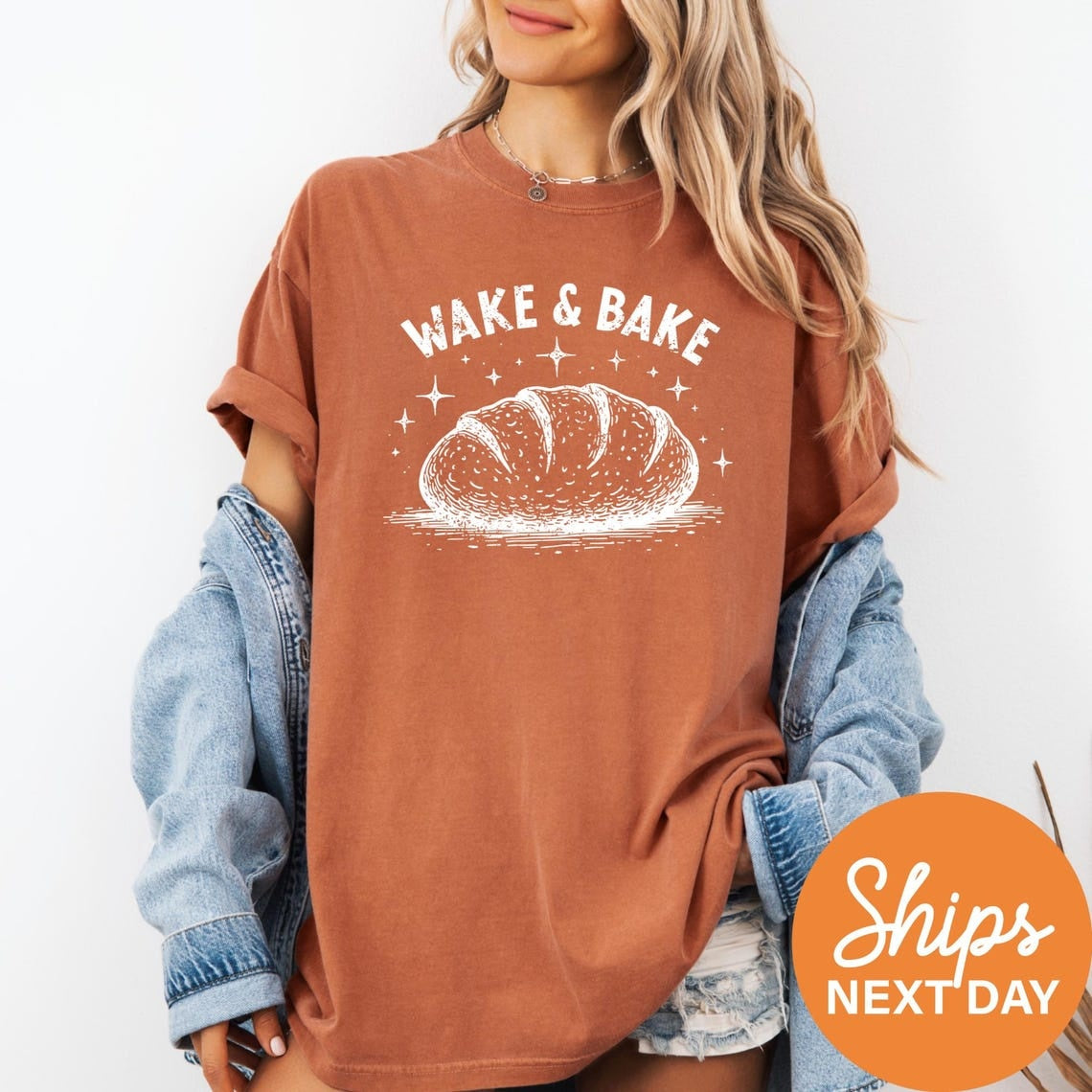 Comfort Colors Wake and Bake Shirt, Funny Sourdough Shirt, Bakers T-Shirt, Sourdough Starter Tee, Funny Bread Shirt, Gift for Her